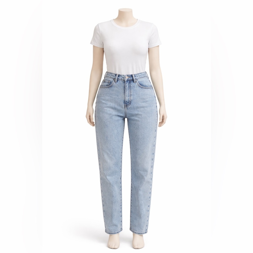 Vintage Wash Straight Leg Jeans Size 30‎ size US 8/10 High Rise Denim TGLA